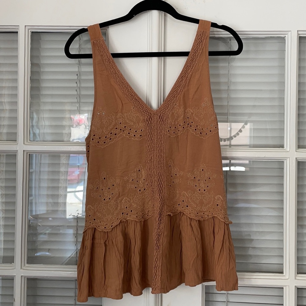 Flowy Embroidered Tank Top